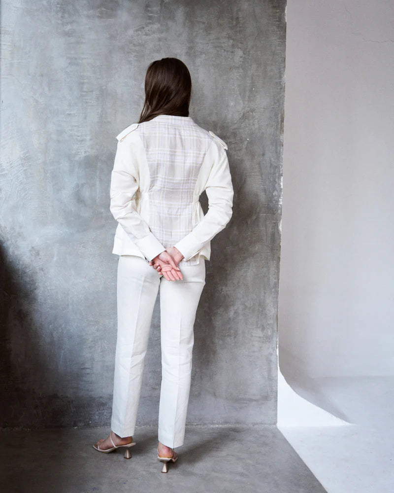 NARROW LINEN TROUSER